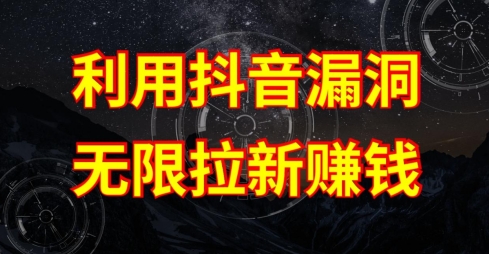 利用抖音链接漏洞，无限拉新赚钱【漏洞原理+操作流程】【揭秘】-晟哥学社资源库