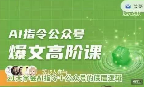 Ai指令公众号高阶课，学会ai指令+公众号的底层逻辑-晟哥学社资源库