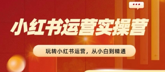 2024小红书运营实操营，​从入门到精通，完成从0~1~100-晟哥学社资源库