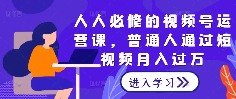 人人必修的视频号运营课，普通人通过短视频月入过万-晟哥学社资源库
