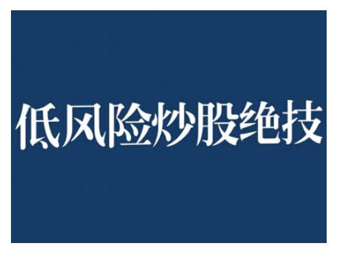 2024低风险股票实操营，低风险，高回报-晟哥学社资源库