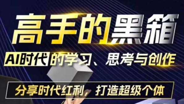 高手的黑箱：AI时代学习、思考与创作-分红时代红利，打造超级个体-晟哥学社资源库