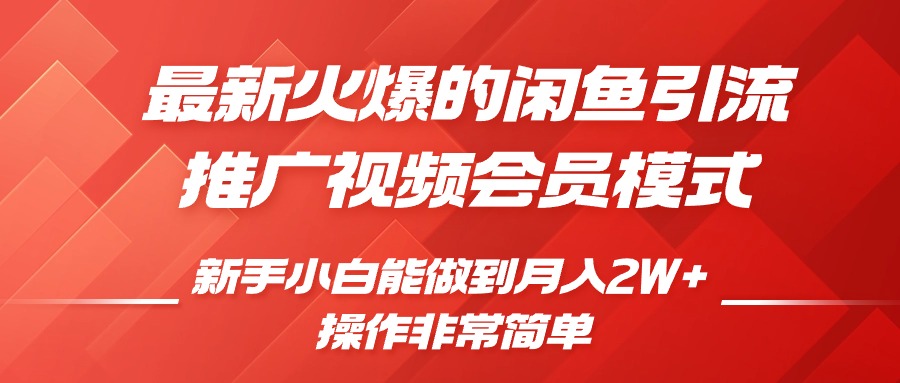闲鱼引流推广影视会员，0成本就可以操作，新手小白月入过W+【揭秘】-晟哥学社资源库