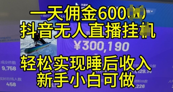 2024年11月抖音无人直播带货挂JI，小白的梦想之路，全天24小时收益不间断实现真正管道收益【揭秘】-晟哥学社资源库