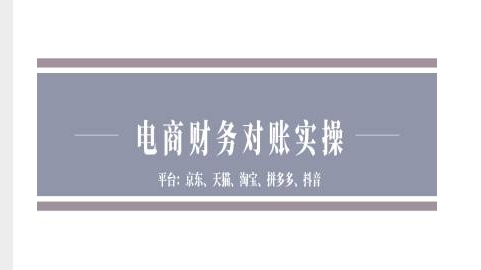 电商财务对账实操-京东天猫淘宝拼多多抖音电商财务对账-晟哥学社资源库