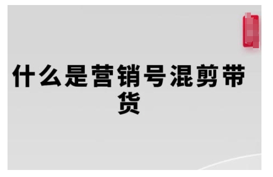 营销号混剪带货，从内容创作到流量变现的全流程，教你用营销号形式做混剪带货-晟哥学社资源库