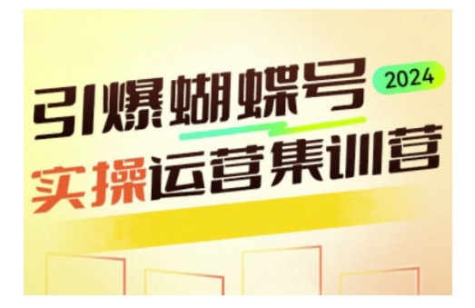 引爆蝴蝶号实操运营，助力你深度掌握蝴蝶号运营，实现高效实操，开启流量变现之路-晟哥学社资源库