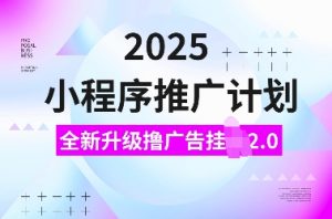 2025小程序推广计划,全新升级撸广告挂JI2.0玩法,日入多张,小白可做【揭秘】-晟哥学社资源库