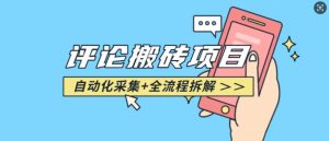 悟空采集评论搬砖_评论搬砖+自动采集【完整攻略】-晟哥学社资源库