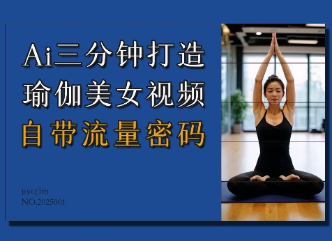 Ai3分钟打造瑜伽美女视频，自带流量密码-晟哥学社资源库