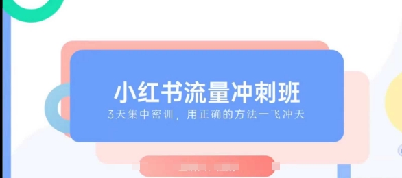 小红书流量冲刺班2025，最懂小红书的女人，快速教你2025年入局小红书-晟哥学社资源库