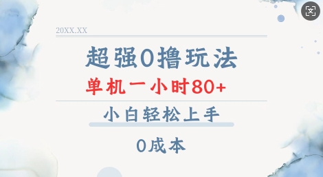 超强0撸玩法 录录数据 单机 一小时轻松80+ 小白轻松上手 简单0成本【仅揭秘】-晟哥学社资源库