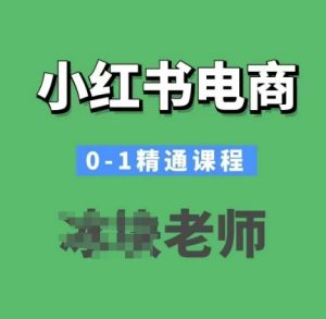 小红书电商0-1精通课程，小红书开店必学课程-晟哥学社资源库