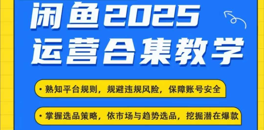 2025闲鱼电商运营全集，2025最新咸鱼玩法-晟哥学社资源库