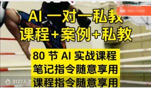 AI指令实战课,课程+案例,80节AI实战课程,笔记指令随意享用,课程指令随意享用-晟哥学社资源库