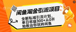 闲鱼淘金私域引流计划,从0开始玩转闲鱼,副业也可以挣到全职的工资-晟哥学社资源库