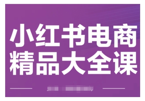 小红书电商精品大全课，快速掌握小红书运营技巧，实现精准引流与爆单目标，轻松玩转小红书电商-晟哥学社资源库