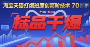 淘宝天猫打爆班原创高阶技术第70期:标品干爆-晟哥学社资源库