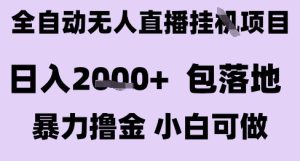 最新全自动抖音无人直播挂G项目,日入2k+ 包落地暴力撸金,小白可做【揭秘】-晟哥学社资源库
