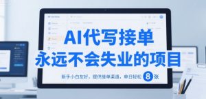 AI代写接单，永远不会失业的项目，新手小白友好，提供接单渠道，单日轻松 8张【揭秘】-晟哥学社资源库