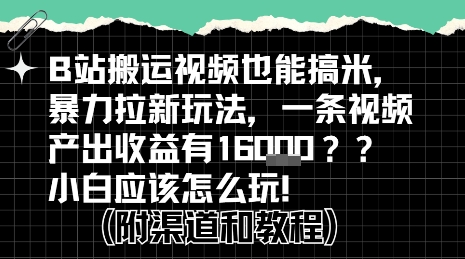 b站掘金计划？搬运视频也能挣拉新的收益，小白应该怎么玩！-晟哥学社资源库