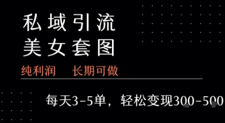 私域卖套图每天3-5单   每单利润99-2张+-晟哥学社资源库
