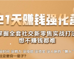21天赚钱强化营,掌握全套社交新零售实战打法,赚回N倍学员-晟哥学社资源库
