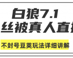 白狼敢死队最新抖音课程：蚕丝被真人直播不封号豆荚（dou+）玩法详细讲解-晟哥学社资源库
