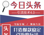 今日头条引流技术4.0，微头条实战细节，微头条引流核心技巧分析，快速发布引流玩法-晟哥学社资源库