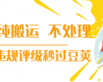 抖音纯搬运 不处理 小技巧，30秒发一个作品，避免违规评级秒过豆荚-晟哥学社资源库