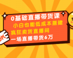 0基础直播带货课：小白也能低成本搭建疯狂卖货直播间：1场直播带货6万-晟哥学社资源库