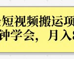 操作性非常强的头条号短视频搬运项目,3分钟学会,轻松月入8000+-晟哥学社资源库
