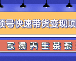 柚子视频号带货实操变现项目,零基础操作养身茶月入10000+-晟哥学社资源库