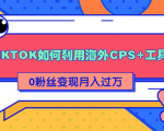 详细解析TIKTOK如何利用海外CPS+工具0粉丝轻松变现月入过万-晟哥学社资源库