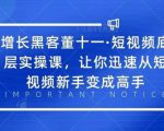 增长黑客董十一·短视频底层实操课，从短视频新手变成高手-晟哥学社资源库