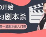 红娘子·从0开始学习剧本杀，你的第一堂剧本杀入门课 简单易懂 市场需求大-晟哥学社资源库