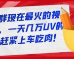 淘宝店群现在最火的视频玩法,一天几万UV的玩法,赶紧上车吃肉-晟哥学社资源库