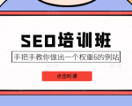 SEO培训班课程，手把手教你做出一个权重6的例站，价值8000元-晟哥学社资源库