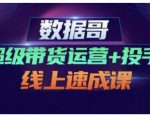 数据哥·超级带货运营+投手线上速成课，快速提升运营和熟悉学会投手技巧-晟哥学社资源库