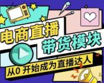 大鹏·电商直播带货课，系统学习直播带货各环节技巧和套路-晟哥学社资源库