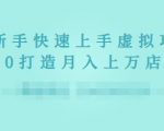 2022年虚拟项目实战指南，新手从0打造月入上万店铺-晟哥学社资源库