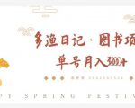多渔日记·图书项目，无货源图书模式，纯搬运，单号月入4000+-晟哥学社资源库