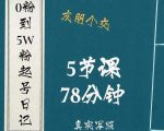 0粉到5万粉起号日记，​大志参谋起号经历及变现逻辑-晟哥学社资源库