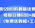外面卖5980的最新话费代充项目，号称日赚600+提现秒到账（免费送教程+工具）-晟哥学社资源库