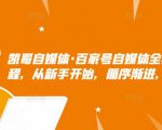 凯哥自媒体·百家号自媒体全套实战赚钱教程,从新手开始,循序渐进,系统的讲解-晟哥学社资源库