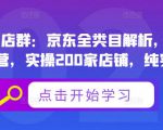贝千电商店群:京东全类目解析,京东店群专业运营,实操200家店铺,纯实战经验-晟哥学社资源库