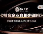桔子会《抖音企业自播密训班》，把直播间打造成你的赚钱机器-晟哥学社资源库