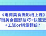陈飞燕《电商美食摄影线上课》解锁美食摄影技巧+快速变现+工资or销量翻倍-晟哥学社资源库