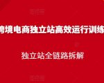 跨境电商独立站高效运行训练营,独立站全链路拆解-晟哥学社资源库