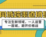同城跨渠道销售，专注生鲜领域，一人运营一座城，避开价格战-晟哥学社资源库